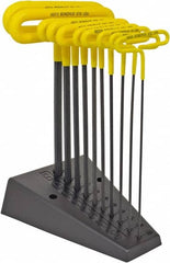 Bondhus - 10 Piece T-Handle Cushion Grip Hex Key Set - Hex Range 3/32 to 3/8", Protanium High Torque Steel - Benchmark Tooling