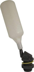 Control Devices - 1/2" Pipe, PVC, Angle Pattern-Single Seat, Mechanical Float Valve - 100 psi, MNPT End Connections - Benchmark Tooling