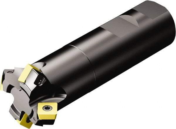 Sandvik Coromant - 0.52" Cut Diam, 5/8" Arbor Hole, 5.47mm Max Depth of Cut, 45° Indexable Chamfer & Angle Face Mill - 1 Insert, 495-09T3M-XL Insert, Right Hand Cut, Through Coolant, Series CoroMill 495 - Benchmark Tooling