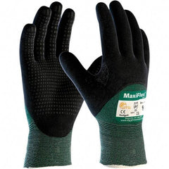 PIP - Size 2XL, ANSI Cut Lvl A2, Puncture Lvl 1, Abrasion Lvl 4, Nitrile Coated Engineered Yarn Cut Resistant Gloves - Palm & Fingers Coated, Knit Wrist, Green, Paired - Benchmark Tooling