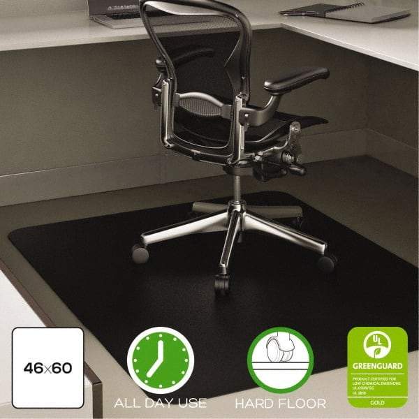 Deflect-o - 53" Long x 45" Wide, Chair Mat - Rectangular, Straight Edge Style - Benchmark Tooling