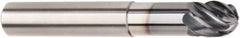 Kennametal - 10mm Diam, 10mm LOC, 6 Flute Solid Carbide Ball End Mill - AlTiN Finish, Single End, 72mm OAL, 10mm Shank Diam, Spiral Flute - Benchmark Tooling