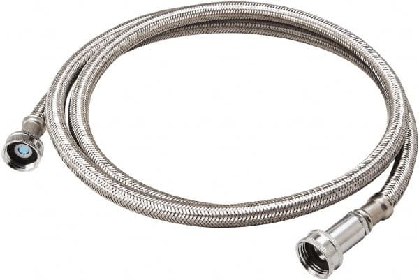 B&K Mueller - 3/4" Hose Inlet, 3/4" Hose Thread Outlet, Stainless Steel Washing Machine Connector - Use with Washer Machines - Benchmark Tooling