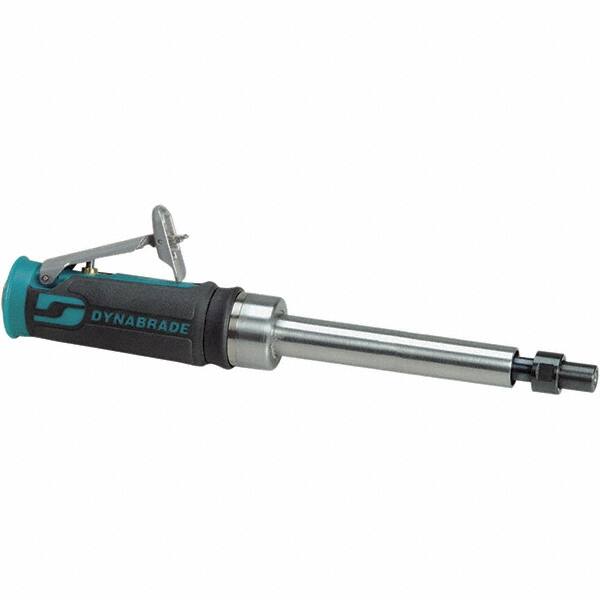 Dynabrade - 1/4" Collet, Straight Handle, Air Extended Length Die Grinder - 25,000 RPM, Front Exhaust, 20 CFM, 0.4 hp, 90 psi, 1/4" Inlet - Benchmark Tooling