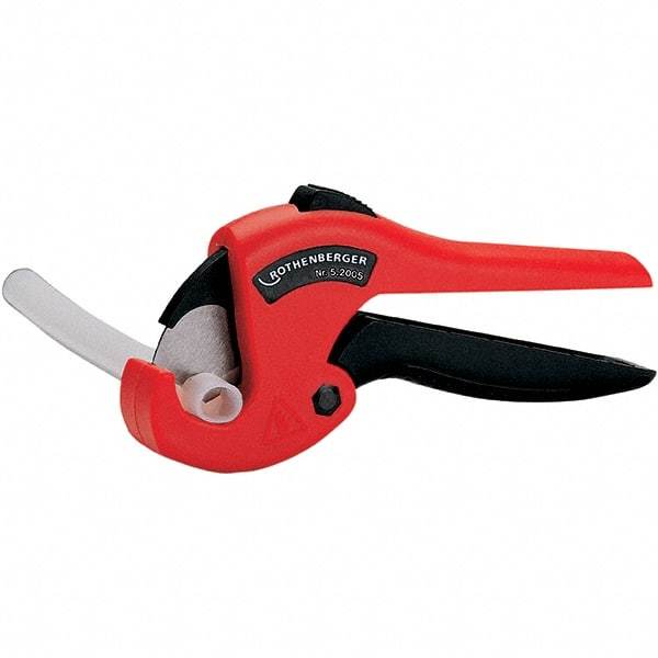 Rothenberger - 1" Pipe Capacity, Tube & Pipe Cutter - Cuts Plastic, PVC, CPVC, 8" OAL - Benchmark Tooling