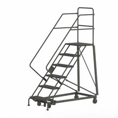 TRI-ARC - Rolling & Wall Mounted Ladders & Platforms Type: Stairway Slope Ladder Style: Rolling Safety Ladder - Benchmark Tooling