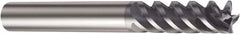 Sandvik Coromant - 4.76mm, 3/8" LOC, 1/4" Shank Diam, 3" OAL, 3 Flute, Solid Carbide Square End Mill - Single End, TiAlN Finish, Helical Flute, 50° Helix, Centercutting, Right Hand Cut, Right Hand Flute, Series CoroMill Plura - Benchmark Tooling