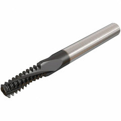 Iscar - 3/4-10 UN, 14.4mm Cutting Diam, 4 Flute, Solid Carbide Helical Flute Thread Mill - Internal Thread, 34.3mm LOC, 105mm OAL, 16mm Shank Diam - Benchmark Tooling