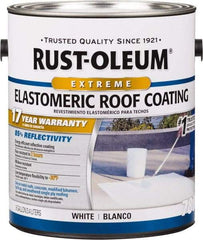 Rust-Oleum - 1 Gal Can White Elastomeric Roof Coating - 65 Sq Ft/Gal Coverage, Mildew Resistant, Long Term Durability & Weather Resistance - Benchmark Tooling