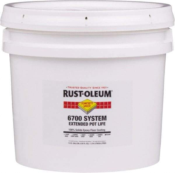 Rust-Oleum - 1 Gal Pail Clear Epoxy Floor Coating - 100 Sq Ft/Gal Coverage, <100 g/L g/L VOC Content, Low Odor & Low VOC - Benchmark Tooling