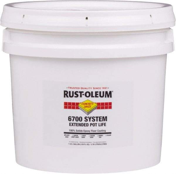 Rust-Oleum - 2 Gal Pail Super Light Gray Epoxy Floor Coating - 100 Sq Ft/Gal Coverage, <100 g/L g/L VOC Content, Low Odor & Low VOC - Benchmark Tooling