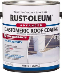 Rust-Oleum - 1 Gal Can White Elastomeric Roof Coating - 65 Sq Ft/Gal Coverage, Mildew Resistant, Long Term Durability & Weather Resistance - Benchmark Tooling