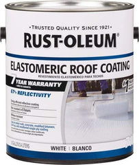 Rust-Oleum - 1 Gal Can White Elastomeric Roof Coating - 65 Sq Ft/Gal Coverage, Mildew Resistant, Long Term Durability & Weather Resistance - Benchmark Tooling