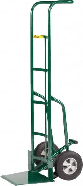 Little Giant - 800 Lb Capacity 60" OAH Hand Truck - Continuous Handle, Steel, Solid Rubber Wheels - Benchmark Tooling