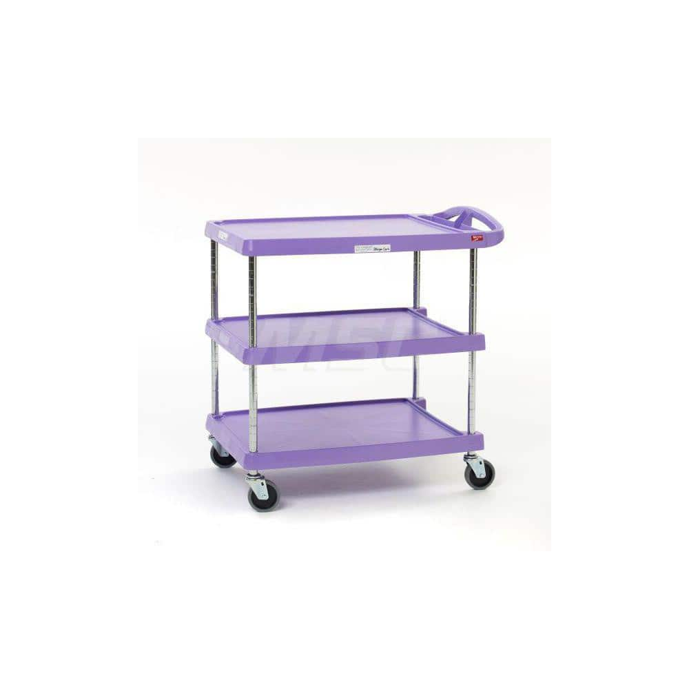 Metro - Carts; Type: Utility ; Load Capacity (Lb.): 400.000 ; Number of Shelves: 3 ; Width (Inch): 23-7/16 ; Length (Inch): 34-3/8 ; Height (Inch): 35-1/2 - Exact Industrial Supply