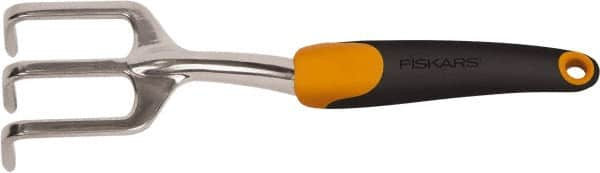 Fiskars - Handheld Cultivator - 6" Plastic Overmold Handle, Cast Aluminum Blade, 12" OAL - Benchmark Tooling