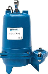 Goulds Pumps - 1-1/2 hp, 575 Amp Rating, 575 Volts, Single Speed Continuous Duty Operation, Sewage Pump - 3 Phase, Cast Iron Housing - Benchmark Tooling