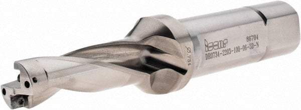 Iscar - 2.2" Max Drill Depth, 3xD, 47/64" Diam, Indexable Insert Drill - 1" Shank Diam, Straight Shank - Benchmark Tooling