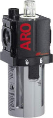 ARO/Ingersoll-Rand - 1/4" NPT, 150 Max psi Compact Modular Lubricator - Polycarbonate Bowl, Aluminum Body, 51 CFM, 125°F Max Temp, 2.2 Long x 2.24" Wide x 5.98" High - Benchmark Tooling