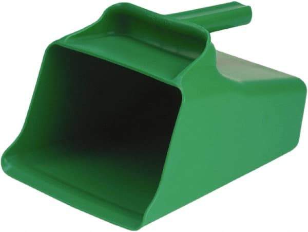 Remco - 128 oz Green Polypropylene Flat Bottom Scoop - 8.7" Wide x 6.7" Deep Bowl, 11" OAL - Benchmark Tooling