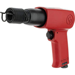 Chicago Pneumatic - 3,000 BPM, 2.6 Inch Long Stroke, Pneumatic Chipping Hammer - 25 CFM Air Consumption, 1/4 NPT Inlet - Benchmark Tooling