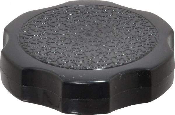 Made in USA - Rosette Plastic Thumb Screw - 1-1/2" OAL, 1-1/2" Head Diam x 3/8" Head Height - Benchmark Tooling