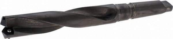 Allied Machine and Engineering - Series 3, 1-13/32 to 1-7/8" Diam, 4MT Taper Shank, Helical Flute Spade Drill - 6-1/2" Max Depth, 8-3/16" Body Length, 12-5/8" OAL, Standard Length, Through Coolant - Benchmark Tooling