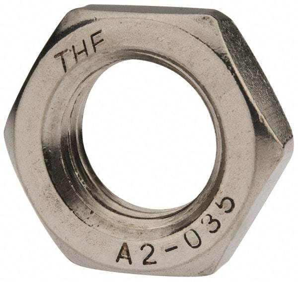 Value Collection - M24x3.00 Metric Coarse Stainless Steel Right Hand Hex Jam Nut - 36mm Across Flats, 12mm High, Uncoated - Benchmark Tooling