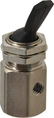 Specialty Mfr - 10-32 Non Exhaust Toggle Valve - 0.1 CV Rate, 150 Max psi, Detented Actuator - Benchmark Tooling