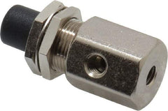 Specialty Mfr - 10-32 Non Exhaust Push Button Valve - 0.1 CV Rate, 150 Max psi, Normally Closed Actuator - Benchmark Tooling