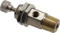 Specialty Mfr - 1/8" M x 10-32 F Mini Needle Valve - 0.1 CV Rate, 150 Max psi, 5-Turn Adjustment - Standard - Benchmark Tooling