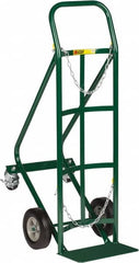 Little Giant - 800 Lb Capacity 40" OAH Cylinder Hand Truck - 8 x 14" Base Plate, Continuous Handle, Steel, Solid Rubber Wheels - Benchmark Tooling