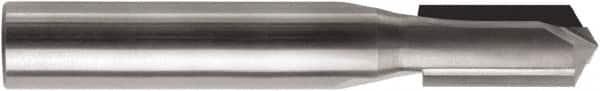 RobbJack - 1/2" Diam, 1/2" Shank Diam, 7/8" Length of Cut, 2 Flute Drill Point End Straight Router Bit - 3" Overall Length, Right Hand Cut, Solid Carbide - Benchmark Tooling