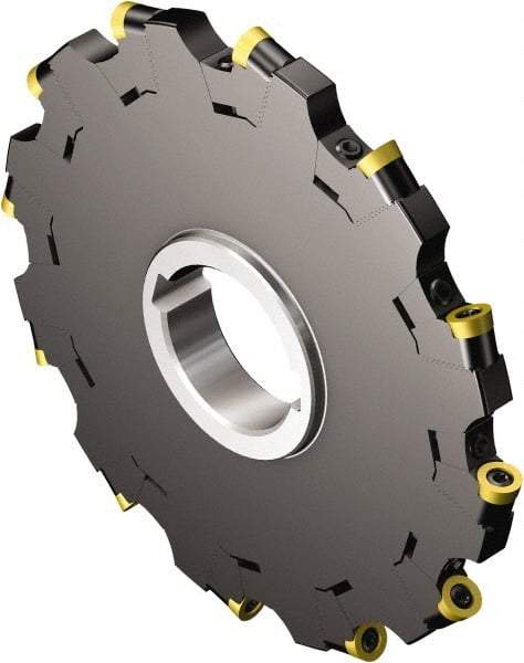 Sandvik Coromant - 32 Connection, 0.3937" Cutting Width, 1.0433" Depth of Cut, 1.2598" Hole Diam, 8 Tooth Indexable Slotting Cutter - N331.32..Sxx.. MQ Toolholder, RCKT 10 T3 M0 Insert, Neutral Cutting Direction - Benchmark Tooling