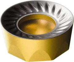 Sandvik Coromant - RCKT1906 PM Grade 4340 Carbide Milling Insert - TiCN/Al2O3/TiN Coated, 1/4" Thick, 3/4" Inscribed Circle - Benchmark Tooling