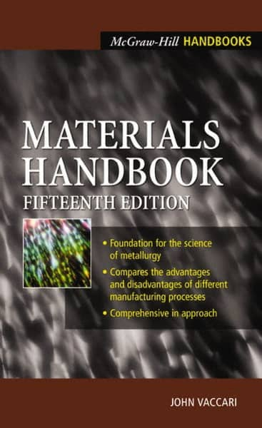 McGraw-Hill - MATERIALS HANDBOOK - by John Vaccari, McGraw-Hill, 2002 - Benchmark Tooling