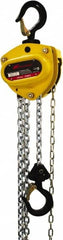 Ingersoll-Rand - 44,000 Lb Lifting Capacity, 10' Lift Height, Hand Hoist - Made from Chain, 8 Chains - Benchmark Tooling