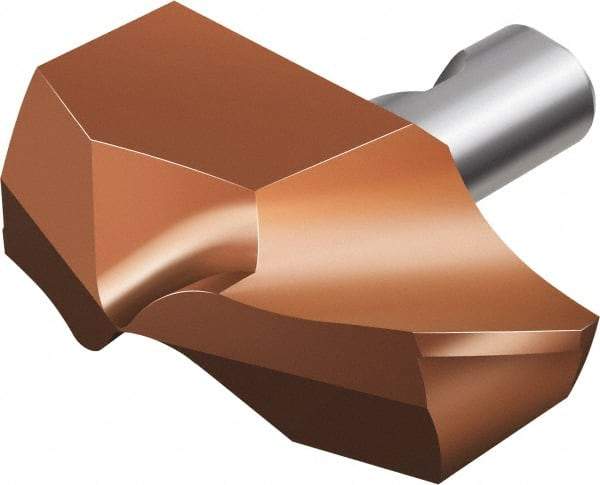 Sandvik Coromant - Series CoroDrill\xAE 870, 27mm Diam Grade 4234 142° Replaceable Drill Tip - Carbide, TiAlN Finish, 27 Seat Size, Through Coolant - Benchmark Tooling