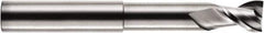 RobbJack - 3/8", 3/8" LOC, 3/8" Shank Diam, 4" OAL, 2 Flute, Solid Carbide Square End Mill - Single End, Uncoated, Spiral Flute, 40° Helix, Centercutting, Right Hand Cut, Right Hand Flute, Series FM-205 - Benchmark Tooling