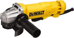 DeWALT - 4-1/2" Wheel Diam, 11,000 RPM, Corded Angle & Disc Grinder - 5/8-11 Spindle, 120 Volts, 11 Amps - Benchmark Tooling