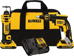 DeWALT - 20 Volt Cordless Tool Combination Kit - Includes Brushless Screwgun & Drywall Cutout Tool, Lithium-Ion Battery Included - Benchmark Tooling