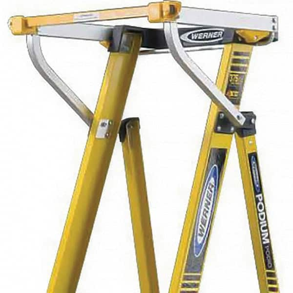 Werner - Ladder Podium Gate - Yellow, Use with Podium Ladders - Benchmark Tooling