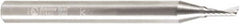 Amana Tool - 3mm Cutting Diam x 0.314" Length of Cut, 1 Flute, Upcut Spiral Router Bit - Uncoated, Right Hand Cut, Solid Carbide, 2-31/64" OAL x 1/4" Shank Diam, 20° Helix Angle - Benchmark Tooling