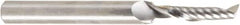 Amana Tool - 3/16" Cutting Diam x 7/8" Length of Cut, 1 Flute, Upcut Spiral Router Bit - Uncoated, Right Hand Cut, Solid Carbide, 2-1/2" OAL x 1/4" Shank Diam, 30° Helix Angle - Benchmark Tooling