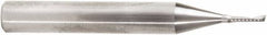 Amana Tool - 1/16" Cutting Diam x 1/4" Length of Cut, 1 Flute, Upcut Spiral Router Bit - Uncoated, Right Hand Cut, Solid Carbide, 2" OAL x 1/4" Shank Diam, 20° Helix Angle - Benchmark Tooling