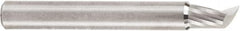 Amana Tool - 1/4" Cutting Diam x 3/8" Length of Cut, 1 Flute, Upcut Spiral Router Bit - Uncoated, Right Hand Cut, Solid Carbide, 2" OAL x 1/4" Shank Diam, 20° Helix Angle - Benchmark Tooling