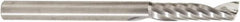 Amana Tool - 1/4" Cutting Diam x 1-1/16" Length of Cut, 1 Flute, Upcut Spiral Router Bit - Uncoated, Right Hand Cut, Solid Carbide, 3" OAL x 1/4" Shank Diam, 30° Helix Angle - Benchmark Tooling