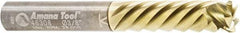 Amana Tool - 3/8" Cutting Diam x 1-1/4" Length of Cut, 6 Flute, Compression Spiral Router Bit - Zirconium Coated, Right Hand Cut, Solid Carbide, 3" OAL x 3/8" Shank Diam, Assorted Router Styles, 30° Helix Angle - Benchmark Tooling