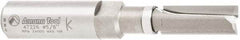 Amana Tool - 3/8" Cut Diam, 1" Length of Cut, 2 Flute Flush Trim Edge Profile Router Bit - Carbide-Tipped, 1/2" Shank Diam, 1" Shank Length, 3-1/4" OAL, Uncoated - Benchmark Tooling