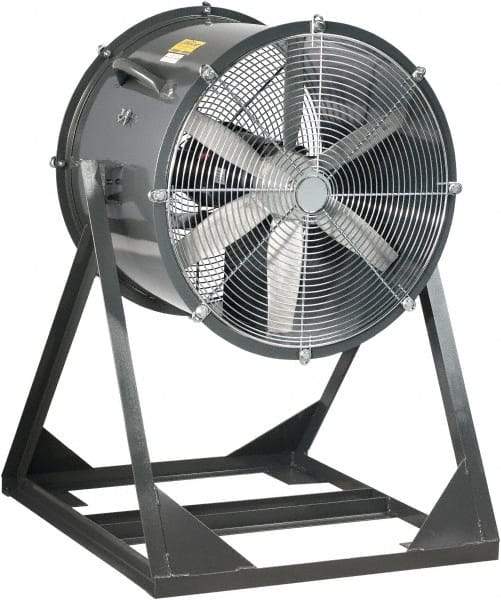 Americraft - 30" Blade, 3/4 hp, 10,400 CFM, Medium Floor Stand Industrial Circulation Fan - Floor Stand, 230/460 Volts, 1 Speed - Benchmark Tooling